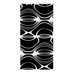 Black And White Clam Shell Pattern Shower Curtain 36  X 72  (stall)  by SpinnyChairDesigns