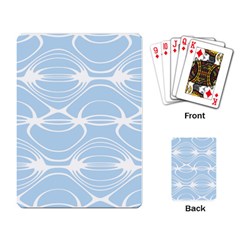 Blue And White Clam Shell Stripes Playing Cards Single Design (rectangle) by SpinnyChairDesigns
