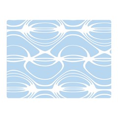 Blue And White Clam Shell Stripes Double Sided Flano Blanket (mini)  by SpinnyChairDesigns