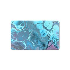 Blue Marble Abstract Art Magnet (name Card)