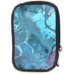 Blue Marble Abstract Art Compact Camera Leather Case Front