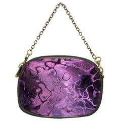 Amethyst Violet Abstract Marble Art Chain Purse (two Sides) by SpinnyChairDesigns