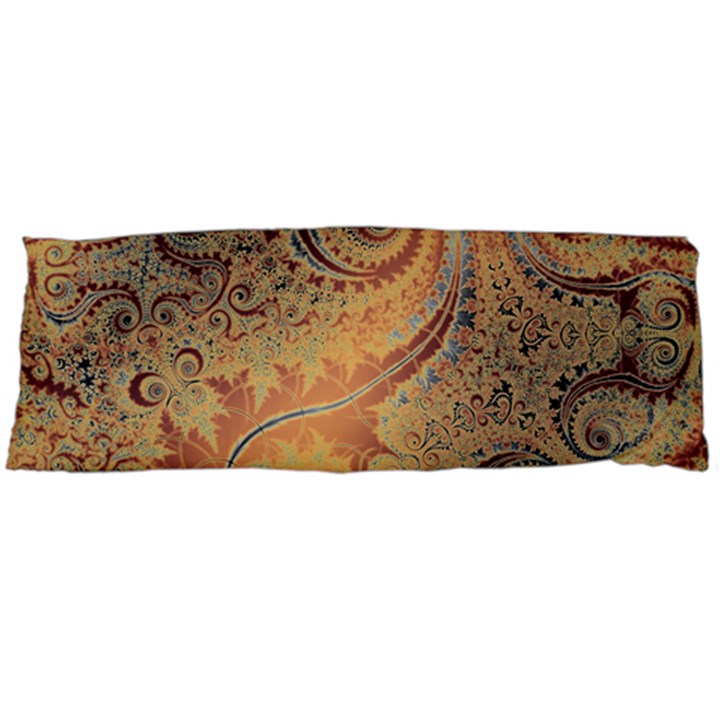 Terra Cotta Persian Orange Spirals Swirls Pattern Body Pillow Case (Dakimakura)