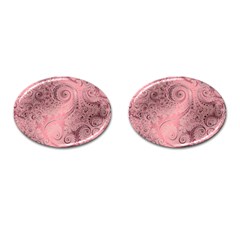 Orchid Pink And Blush Swirls Spirals Cufflinks (oval) by SpinnyChairDesigns