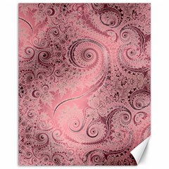 Orchid Pink And Blush Swirls Spirals Canvas 11  X 14  by SpinnyChairDesigns