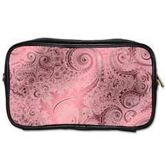 Orchid Pink And Blush Swirls Spirals Toiletries Bag (two Sides)