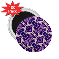 Amethyst And Pink Checkered Stripes 2 25  Magnets (100 Pack)  by SpinnyChairDesigns