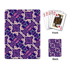 Amethyst And Pink Checkered Stripes Playing Cards Single Design (rectangle) by SpinnyChairDesigns