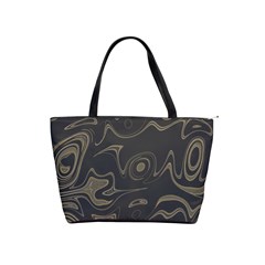 Taupe Umber Abstract Art Swirls Classic Shoulder Handbag