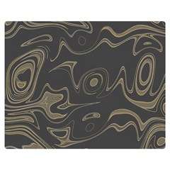 Taupe Umber Abstract Art Swirls Double Sided Flano Blanket (medium)  by SpinnyChairDesigns