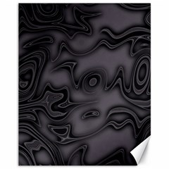 Dark Plum And Black Abstract Art Swirls Canvas 11  X 14  by SpinnyChairDesigns