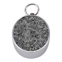 Comic Book Camouflage Silver Compass (mini) by SpinnyChairDesigns