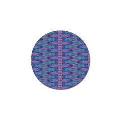 Purple Blue Ikat Stripes Golf Ball Marker by SpinnyChairDesigns