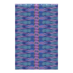 Purple Blue Ikat Stripes Shower Curtain 48  X 72  (small)  by SpinnyChairDesigns
