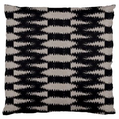 Black And White Zebra Ikat Stripes Standard Flano Cushion Case (two Sides) by SpinnyChairDesigns