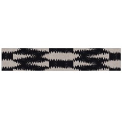 Black And White Zebra Ikat Stripes Large Flano Scarf  by SpinnyChairDesigns