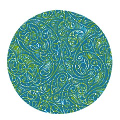 Abstract Blue Green Jungle Paisley Pop Socket (white) by SpinnyChairDesigns