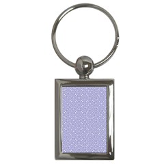 Royal Purple Grey And White Truchet Pattern Key Chain (rectangle) by SpinnyChairDesigns