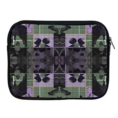 Chive Purple Black Abstract Art Pattern Apple Ipad 2/3/4 Zipper Cases by SpinnyChairDesigns