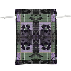 Chive Purple Black Abstract Art Pattern  Lightweight Drawstring Pouch (xl) by SpinnyChairDesigns