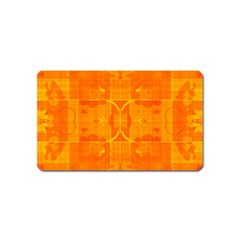 Orange Peel Abstract Batik Pattern Magnet (name Card) by SpinnyChairDesigns