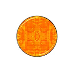 Orange Peel Abstract Batik Pattern Hat Clip Ball Marker (4 Pack) by SpinnyChairDesigns