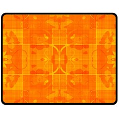 Orange Peel Abstract Batik Pattern Fleece Blanket (medium)  by SpinnyChairDesigns