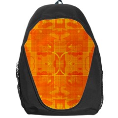 Orange Peel Abstract Batik Pattern Backpack Bag by SpinnyChairDesigns