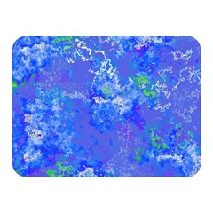 Bright Blue Paint Splatters Double Sided Flano Blanket (mini)  by SpinnyChairDesigns