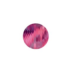 Pink Purple Diamond Pattern 1  Mini Magnets by SpinnyChairDesigns