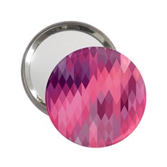 Pink Purple Diamond Pattern 2 25  Handbag Mirrors by SpinnyChairDesigns