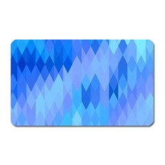 Aqua Blue Diamond Pattern Magnet (rectangular)