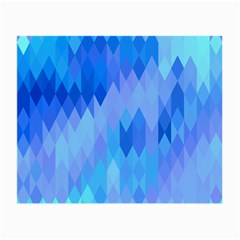 Aqua Blue Diamond Pattern Small Glasses Cloth (2 Sides) by SpinnyChairDesigns
