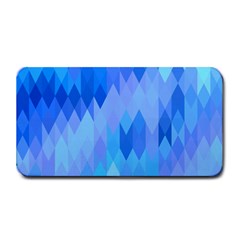 Aqua Blue Diamond Pattern Medium Bar Mats by SpinnyChairDesigns