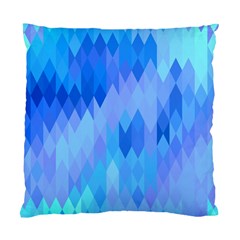 Aqua Blue Diamond Pattern Standard Cushion Case (two Sides) by SpinnyChairDesigns