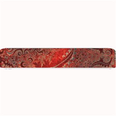 Scarlet Red Grey Brown Swirls Spirals Small Bar Mats by SpinnyChairDesigns