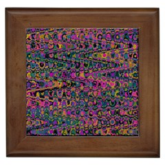 Colorful Bohemian Mosaic Pattern Framed Tile