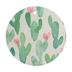 Photography-backdrops-for-baby-pictures-cactus-photo-studio-background-for-birthday-shower-xt-5654 Round Ornament (two Sides) by Sobalvarro