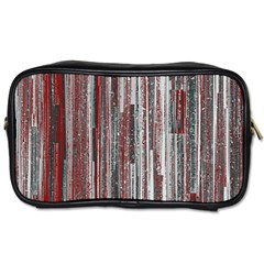 Abstract Grunge Stripes Red White Green Toiletries Bag (two Sides) by SpinnyChairDesigns