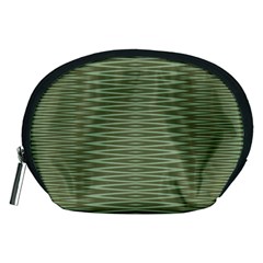 Chive And Olive Stripes Pattern Accessory Pouch (medium)