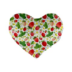 Huayi-vinyl-backdrops-for-photography-strawberry-wall-decoration-photo-backdrop-background-baby-show Standard 16  Premium Flano Heart Shape Cushions by Sobalvarro