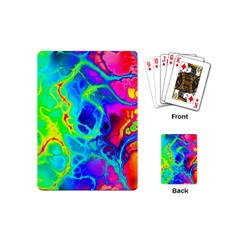 Abstract Art Tie Dye Rainbow Playing Cards Single Design (mini) by SpinnyChairDesigns