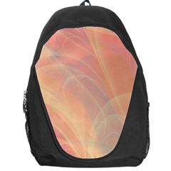 Coral Cream Abstract Art Pattern Backpack Bag by SpinnyChairDesigns