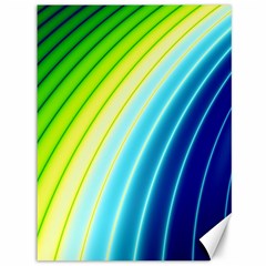 Sporty Stripes Swoosh Green Blue Canvas 36  x 48 