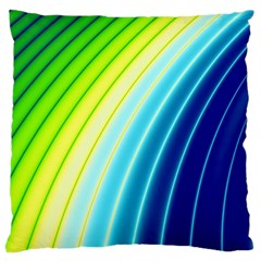 Sporty Stripes Swoosh Green Blue Large Cushion Case (One Side)