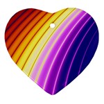 Sporty Stripes Swoosh Purple Gold Red Heart Ornament (Two Sides) Back