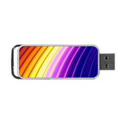 Sporty Stripes Swoosh Purple Gold Red Portable Usb Flash (one Side) by SpinnyChairDesigns
