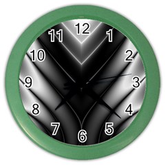 Black And Silver Pattern Color Wall Clock