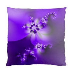 Violet Purple Flower Print Standard Cushion Case (one Side) by SpinnyChairDesigns