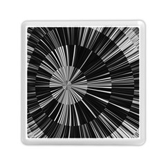 Abstract Black And White Stripes Memory Card Reader (square) by SpinnyChairDesigns